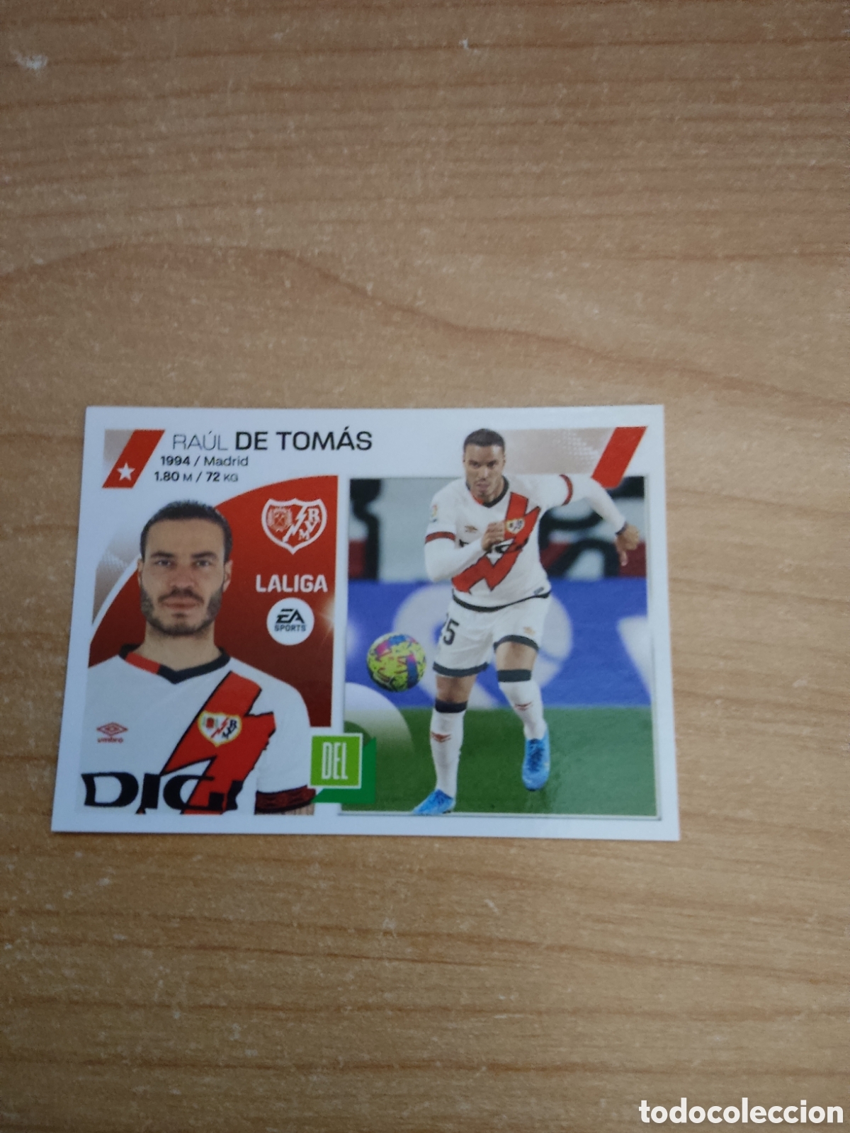 Cromos de f&uacute;tbol: 20 RAUL DE TOMAS RAYO VALLECANO LIGA ESTE 2023 2024