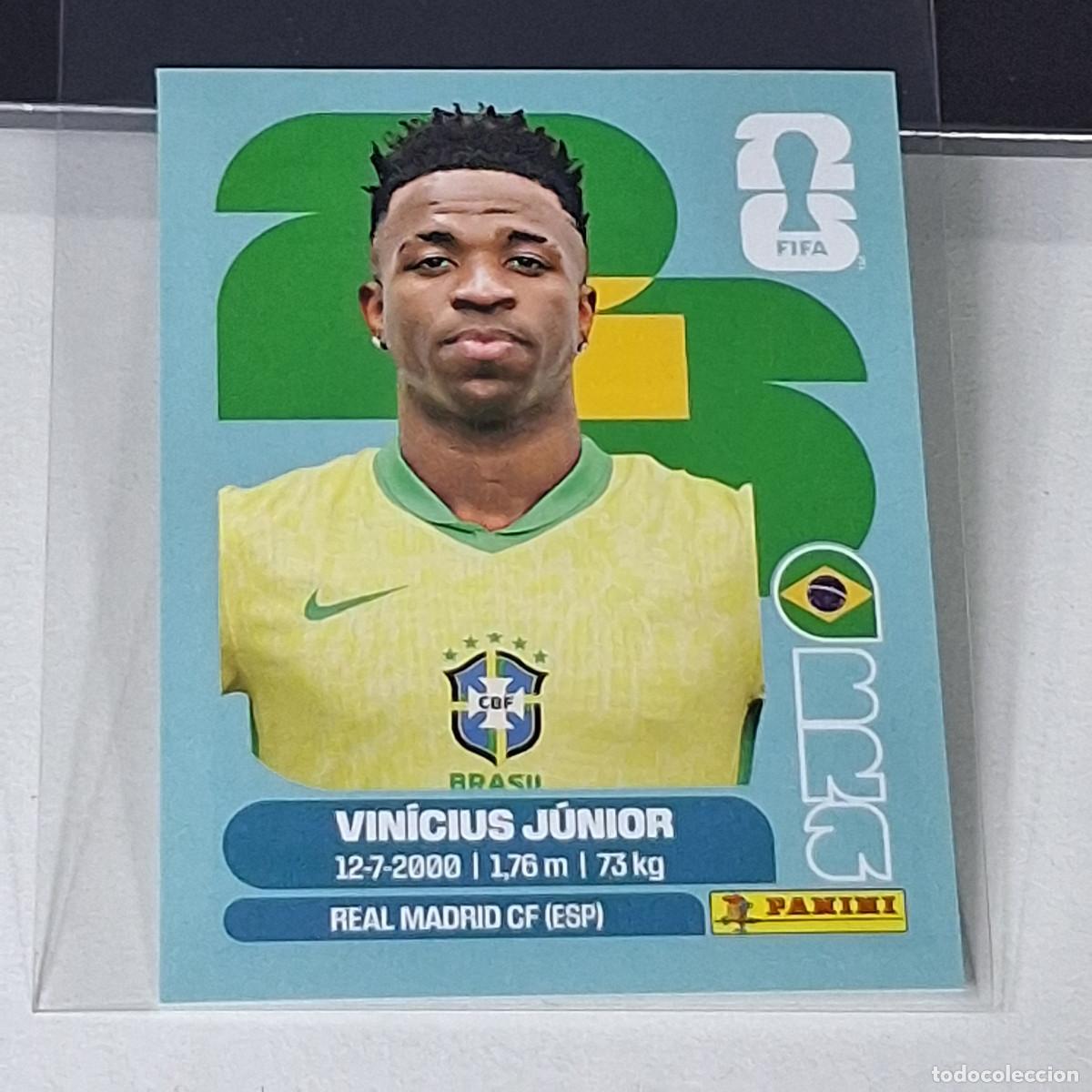 Cromos de f&uacute;tbol: B48 BRA14 VINICIUS J&Uacute;NIOR 14 BRAZIL BRASIL BRA MUNDIAL FIFA WORLD CUP 2026 STICKER PANINI