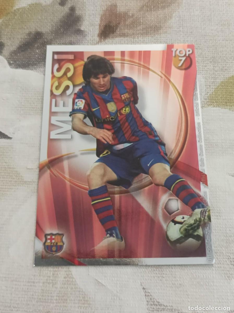 Cromos de f&uacute;tbol: Messi cromo de futbol mundicromo version roja