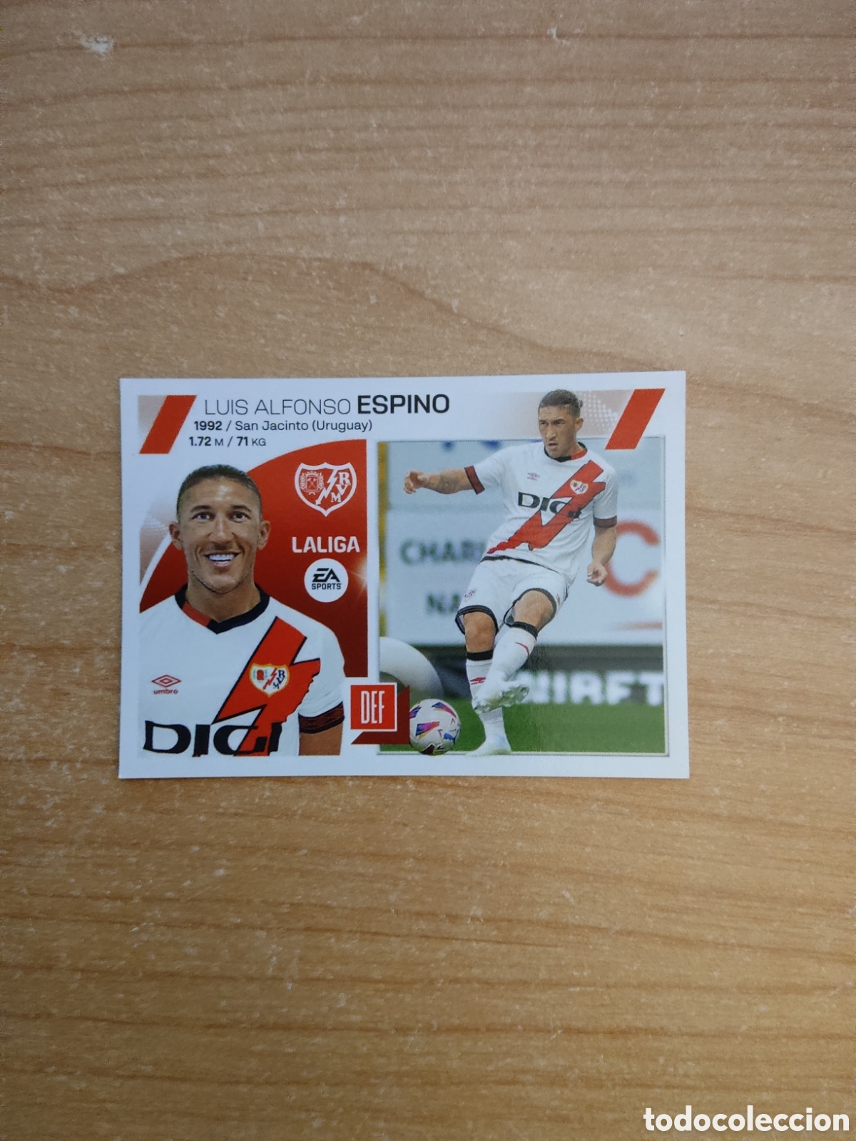 Cromos de f&uacute;tbol: 25 ESPINO ULTIMO FICHAJE RAYO VALLECANO LIGA ESTE 2023 2024