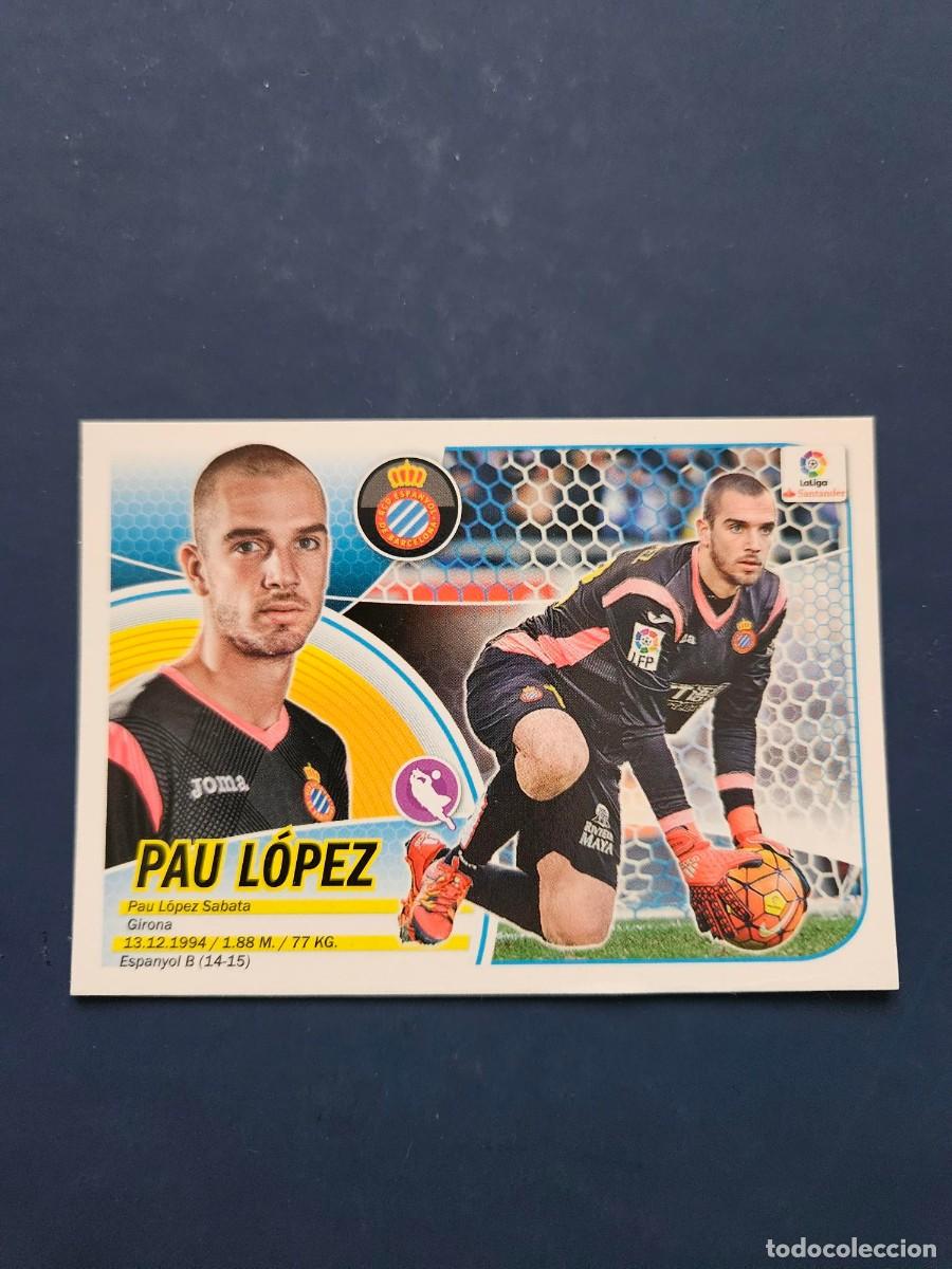 Fu&szlig;ball-Sticker: N&ordm; 2 PAU LOPEZ ESPANYOL LOGO NUEVO LIGA ESTE 16 17 2016 2017 SIN PEGAR NUNCA PEGADO