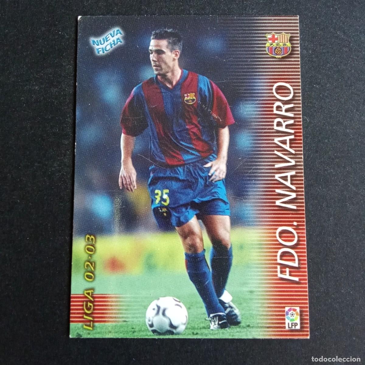Figurine di Calcio: 58 BIS FERNANDO NAVARRO BARCELONA LIGA 2002 2003 02 03 MEGAFICHAS PANINI
