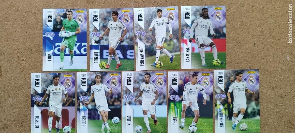 Cromos de f&uacute;tbol: MEGACRACKS 26/27 LOTE DE 9 CARTAS DEL REAL MADRID # PANINI