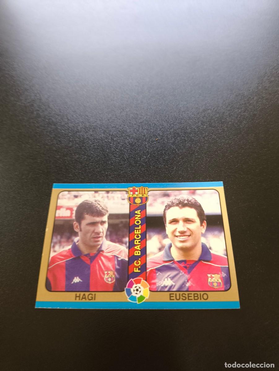 Fu&szlig;ball-Sticker: 6 Hagi ROMANIA / Eusebio BARCELONA MUNDICROMO LIGA FUTBOL TOTAL 1994 1995 94 95 NO PANINI LIGA ESTE