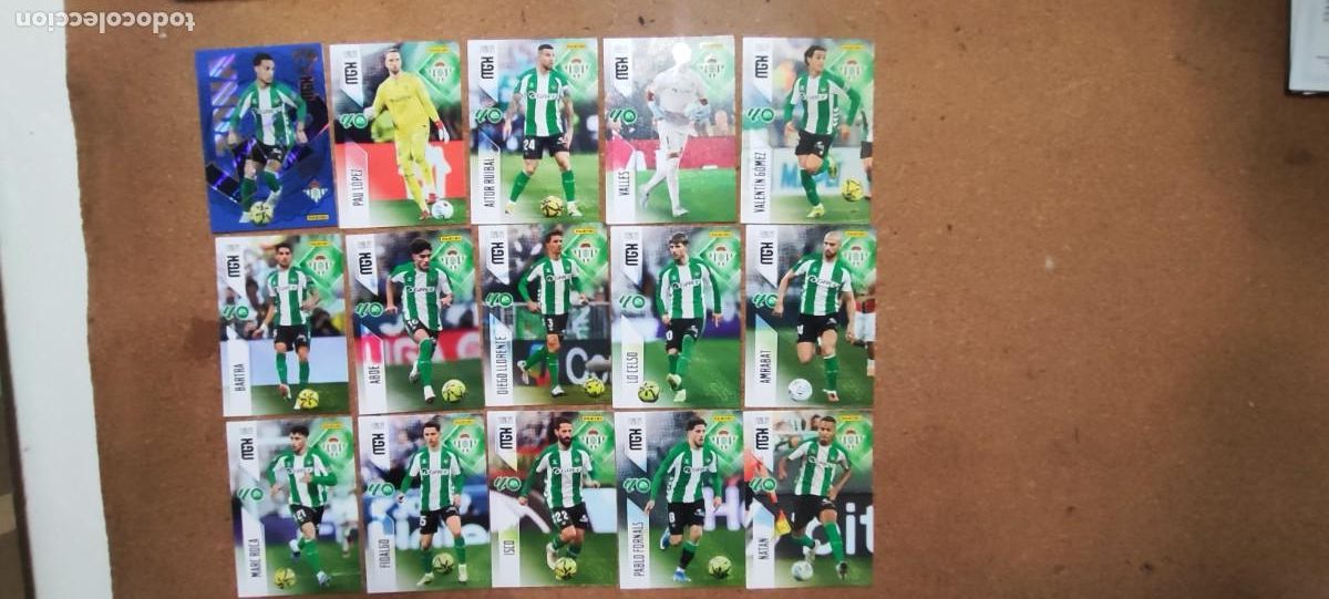 Fu&szlig;ball-Sticker: MEGACRACKS 26/27 LOTE DE 15 CARTAS DEL REAL BETIS # PANINI
