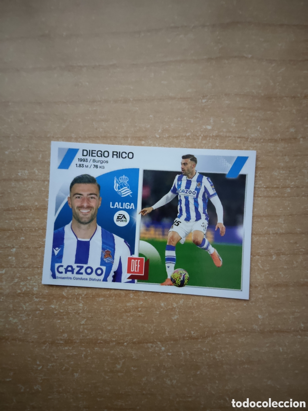 Fu&szlig;ball-Sticker: 10 DIEGO RICO REAL SOCIEDAD LIGA ESTE 2023 2024