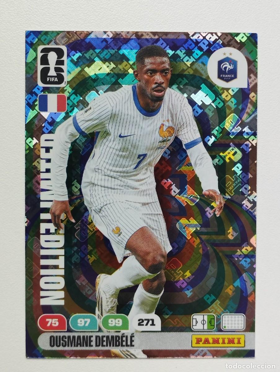 Fu&szlig;ball-Sticker: CROMO CARD ADRENALYN MUNDIAL WORLD CUP 2026 LIMITED EDITION HOLO OUSMANE DEMBELE FRANCIA