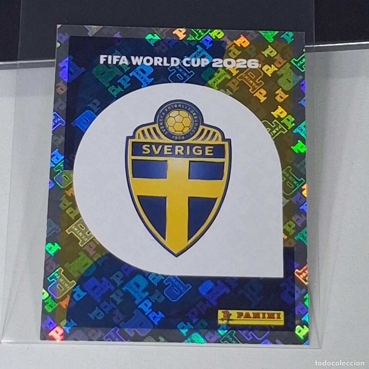 Cromos de f&uacute;tbol: B48 SWE 1 SWE1 ESCUDO LOGO BADGE SUECIA SWEDEN MUNDIAL FIFA WORLD CUP 2026 STICKER PANINI
