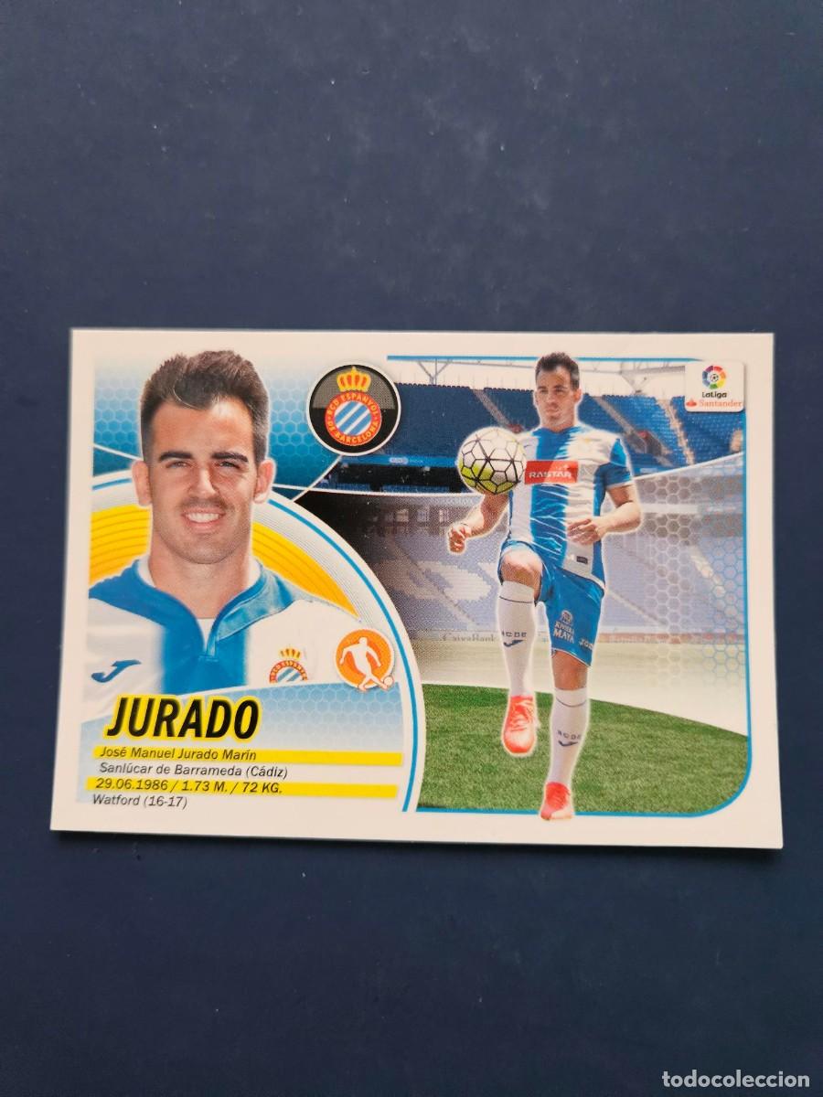 Fu&szlig;ball-Sticker: N&ordm; 12 JURADO ESPANYOL LOGO NUEVO LIGA ESTE 16 17 2016 2017 SIN PEGAR NUNCA PEGADO