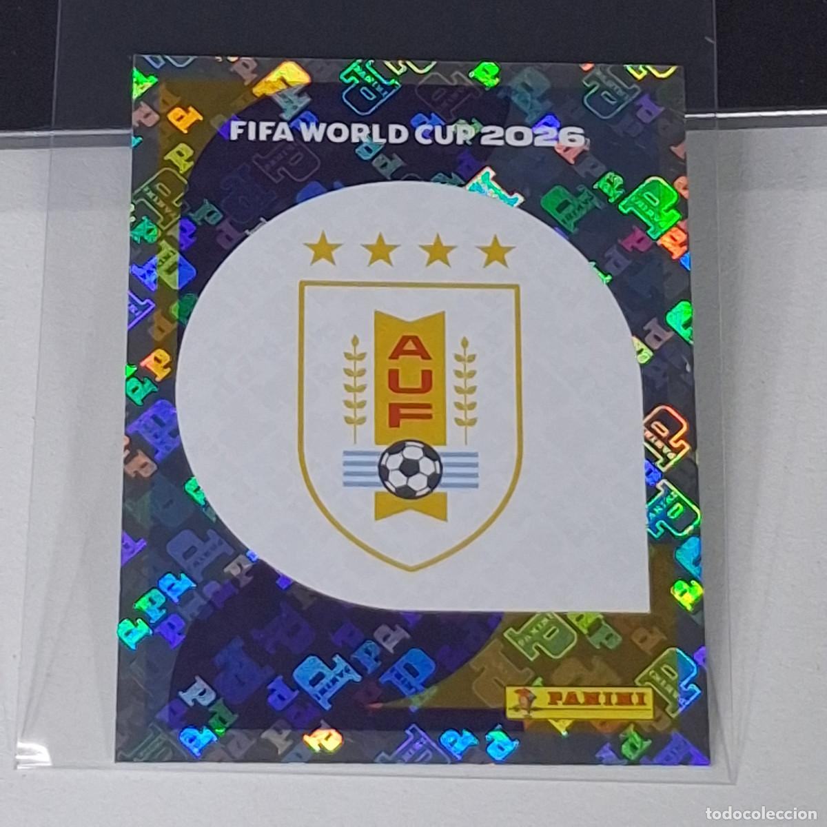 Fu&szlig;ball-Sticker: B48 URU1 URU 1 ESCUDO LOGO BADGE URUGUAY MUNDIAL FIFA WORLD CUP 2026 STICKER PANINI
