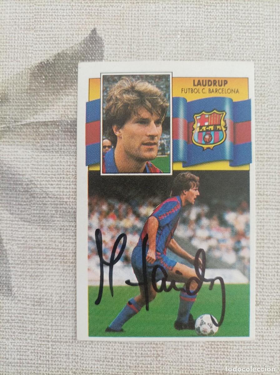 Fu&szlig;ball-Sticker: Cromo firmado Michael Laudrup