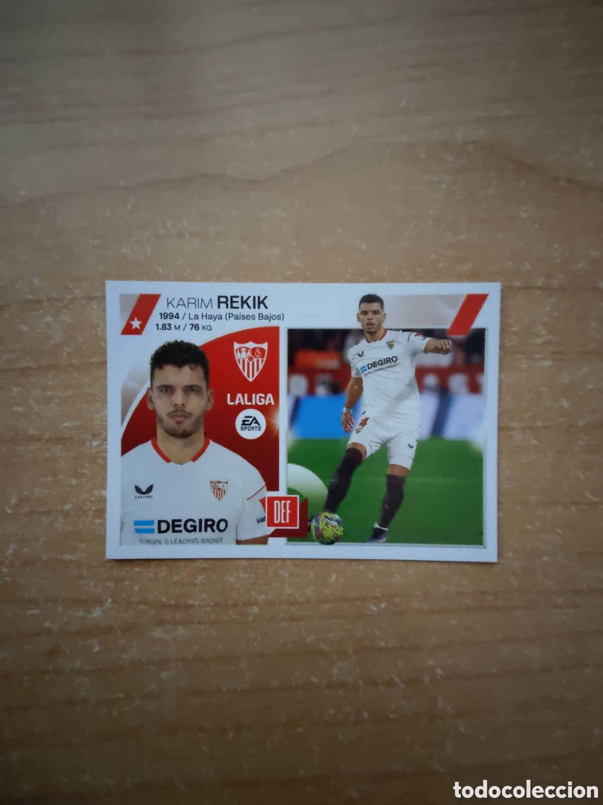 Fu&szlig;ball-Sticker: 9 B REKIK SEVILLA LIGA ESTE 2023 2024