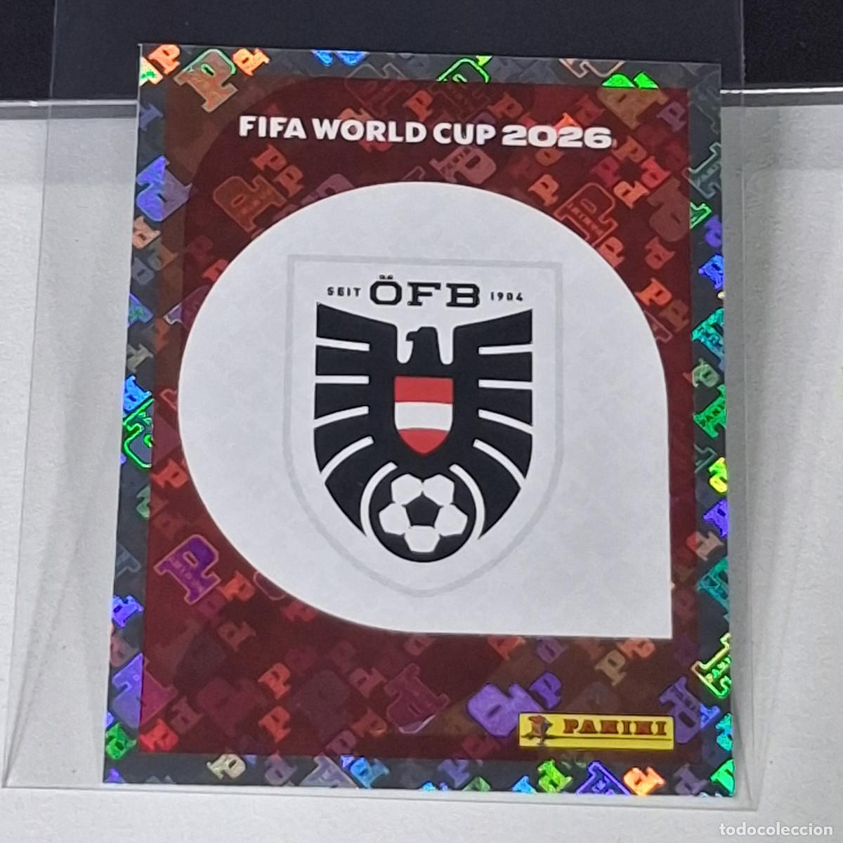 Fu&szlig;ball-Sticker: B48 AUT1 EMBLEM ESCUDO 1 AUSTRIA AUT MUNDIAL FIFA WORLD CUP 2026 STICKER PANINI