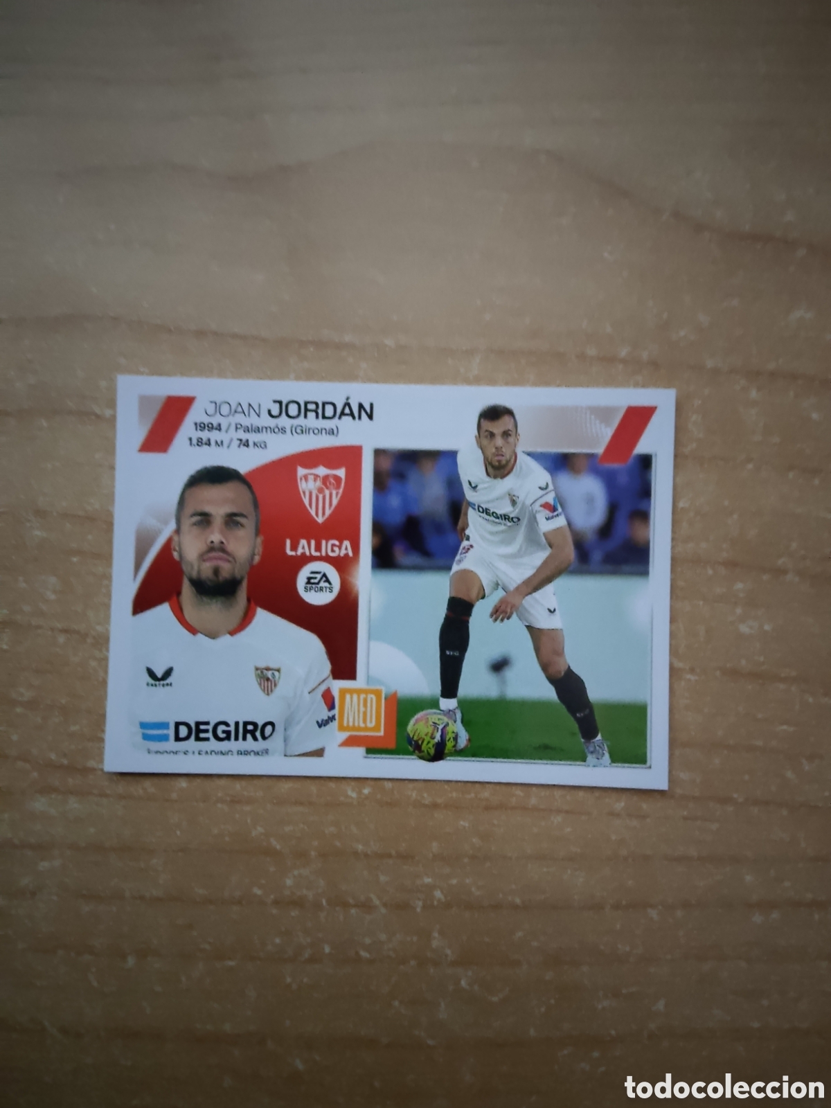 Cromos de f&uacute;tbol: 13 JOAN JORDAN SEVILLA LIGA ESTE 2023 2024