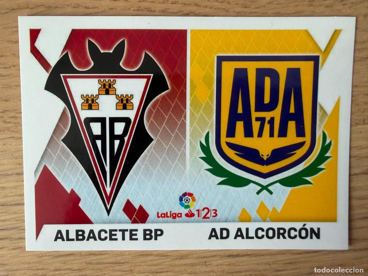 Cromos de f&uacute;tbol: 1 ESCUDO ALBACETE ALCORCON 19 20 2019 2020 LIGA SANTANDER 123 COLECCIONES ESTE SIN PEGAR STICKER