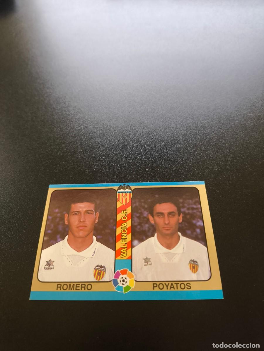 Cromos de f&uacute;tbol: 58 Romero / Poyatos VALENCIA MUNDICROMO LIGA FUTBOL TOTAL 1994 1995 94 95 NO PANINI LIGA ESTE