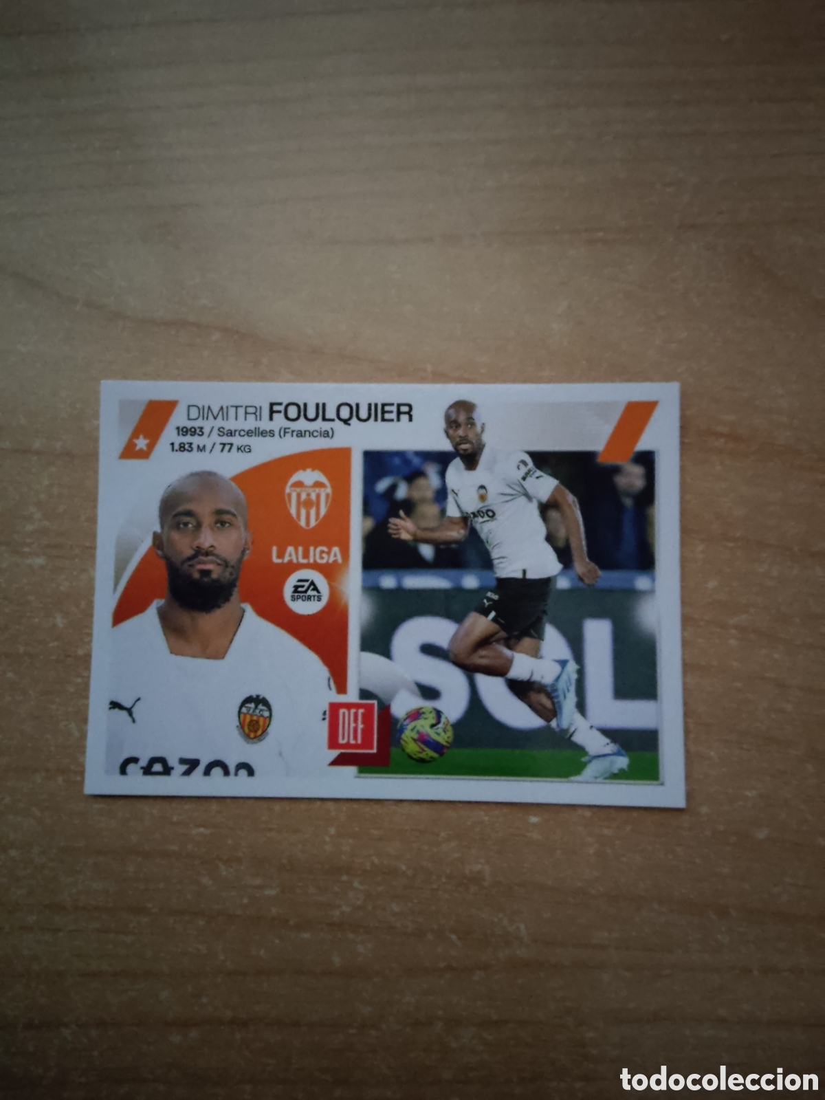 Cromos de f&uacute;tbol: 6 FOULQUIER VALENCIA LIGA ESTE 2023 2024