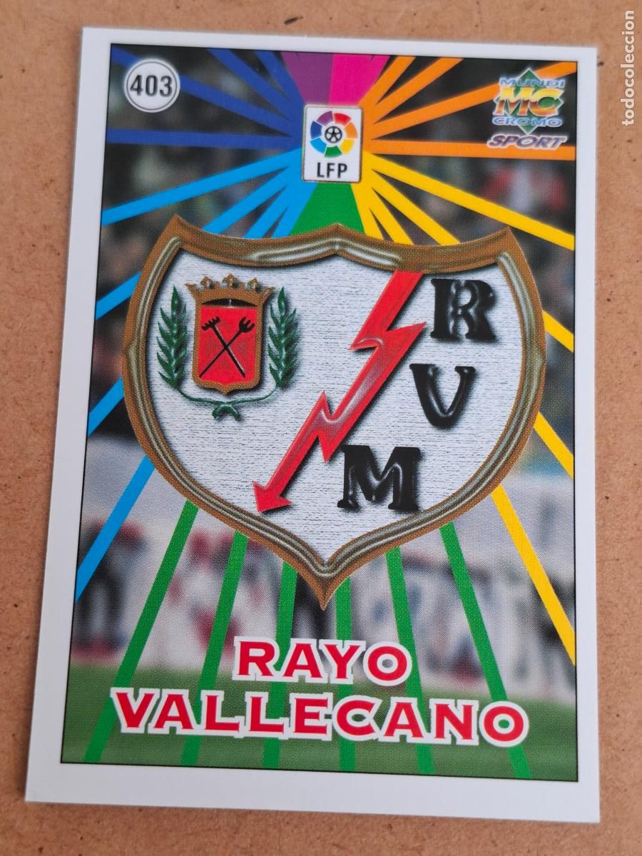 Cromos de Futebol: MUNDICROMO 98 99 1998 1999 - 403 ESCUDO / PLANTILLA - RAYO VALLECANO - CP14