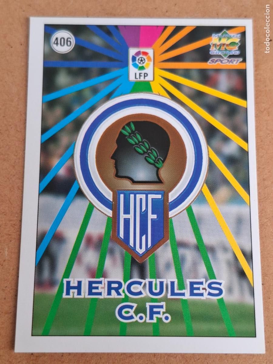 Cromos de Futebol: MUNDICROMO 98 99 1998 1999 - 406 ESCUDO / PLANTILLA - H&Eacute;RCULES CF - CP14