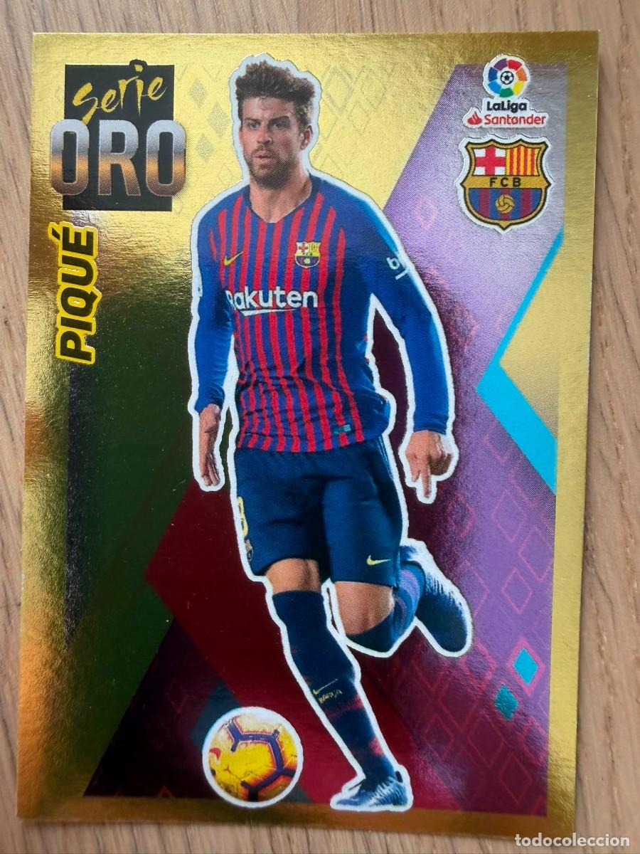Fu&szlig;ball-Sticker: 11 PIQUE SERIE ORO BARCELONA 19 20 2019 2020 LIGA SANTANDER COLECCIONES ESTE SIN PEGAR STICKER