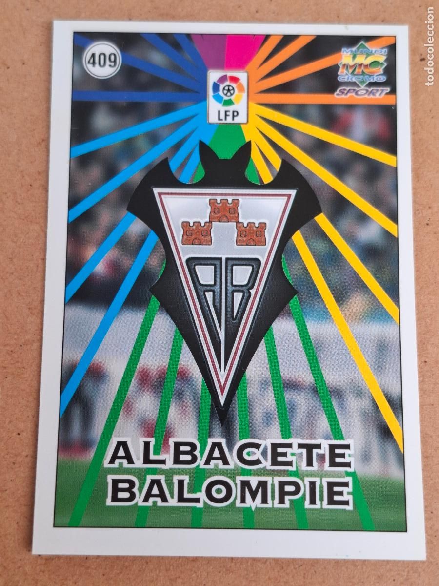 Fu&szlig;ball-Sticker: MUNDICROMO 98 99 1998 1999 - 409 ESCUDO / PLANTILLA - ALBACETE BALOMPIE - CP14