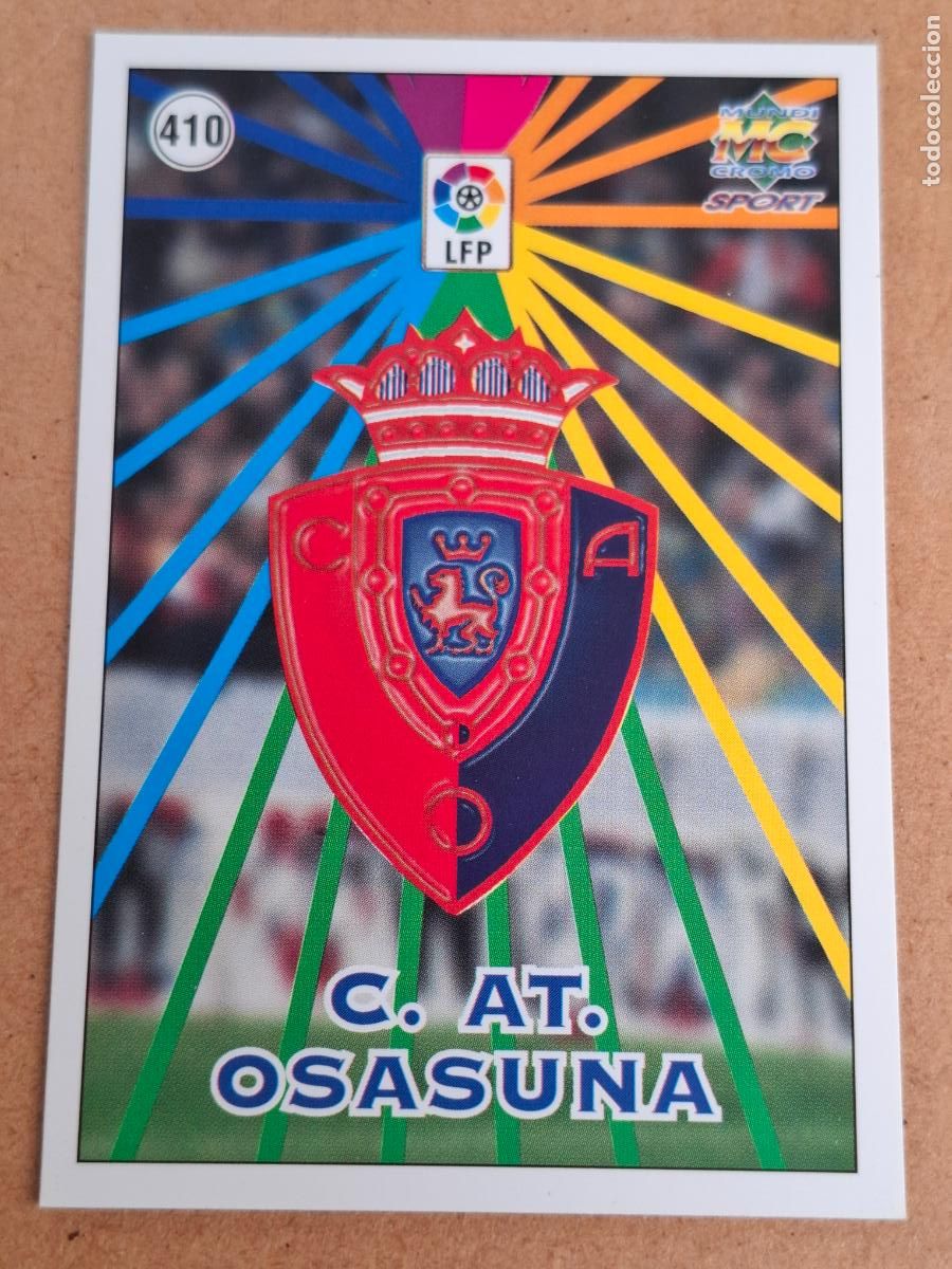 Fu&szlig;ball-Sticker: MUNDICROMO 98 99 1998 1999 - 410 ESCUDO / PLANTILLA - AT. OSASUNA - CP14