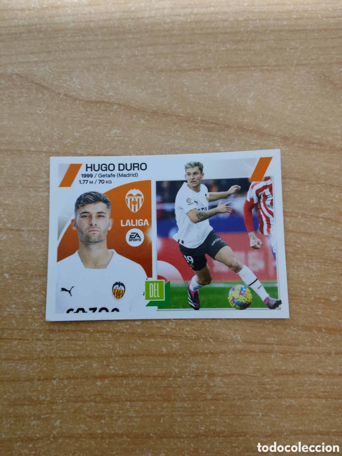 Fu&szlig;ball-Sticker: 18 HUGO DURO VALENCIA LIGA ESTE 2023 2024