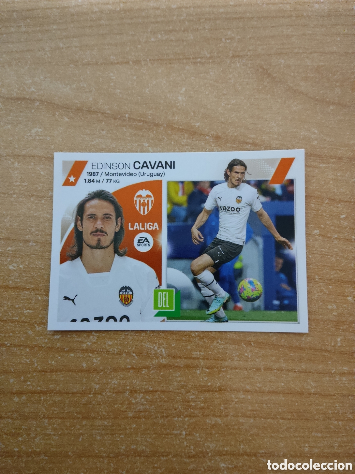 Fu&szlig;ball-Sticker: 19 CAVANI VALENCIA LIGA ESTE 2023 2024