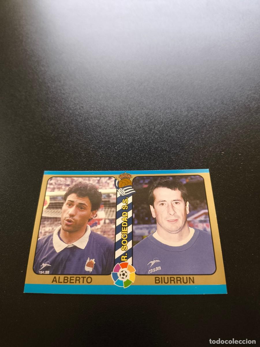 Fu&szlig;ball-Sticker: 91 Alberto Biurrun REAL SOCIEDAD MUNDICROMO LIGA FUTBOL TOTAL 1994 1995 94 95 NO PANINI LIGA ESTE