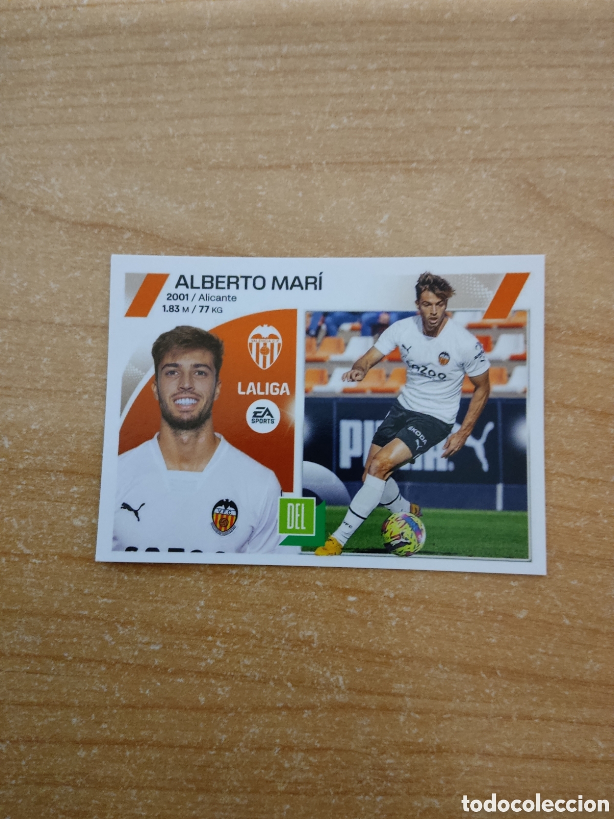Fu&szlig;ball-Sticker: 20 ALBERTO MARI VALENCIA LIGA ESTE 2023 2024