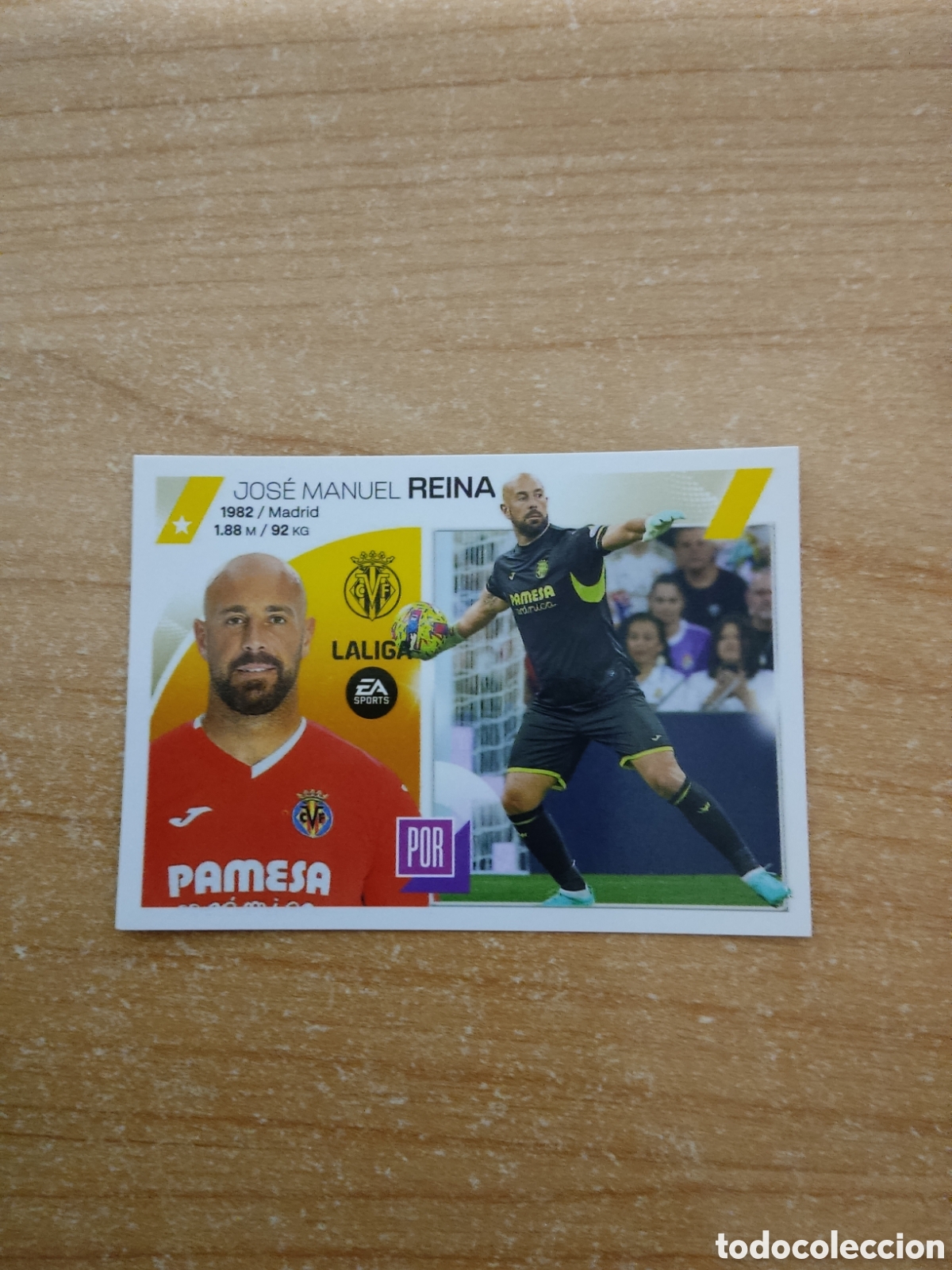 Fu&szlig;ball-Sticker: 3 PEPE REINA VILLARREAL LIGA ESTE 2023 2024
