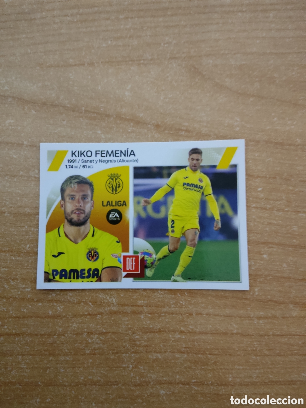 Cromos de f&uacute;tbol: 5 B KIKO FEMENIA VILLARREAL LIGA ESTE 2023 2024