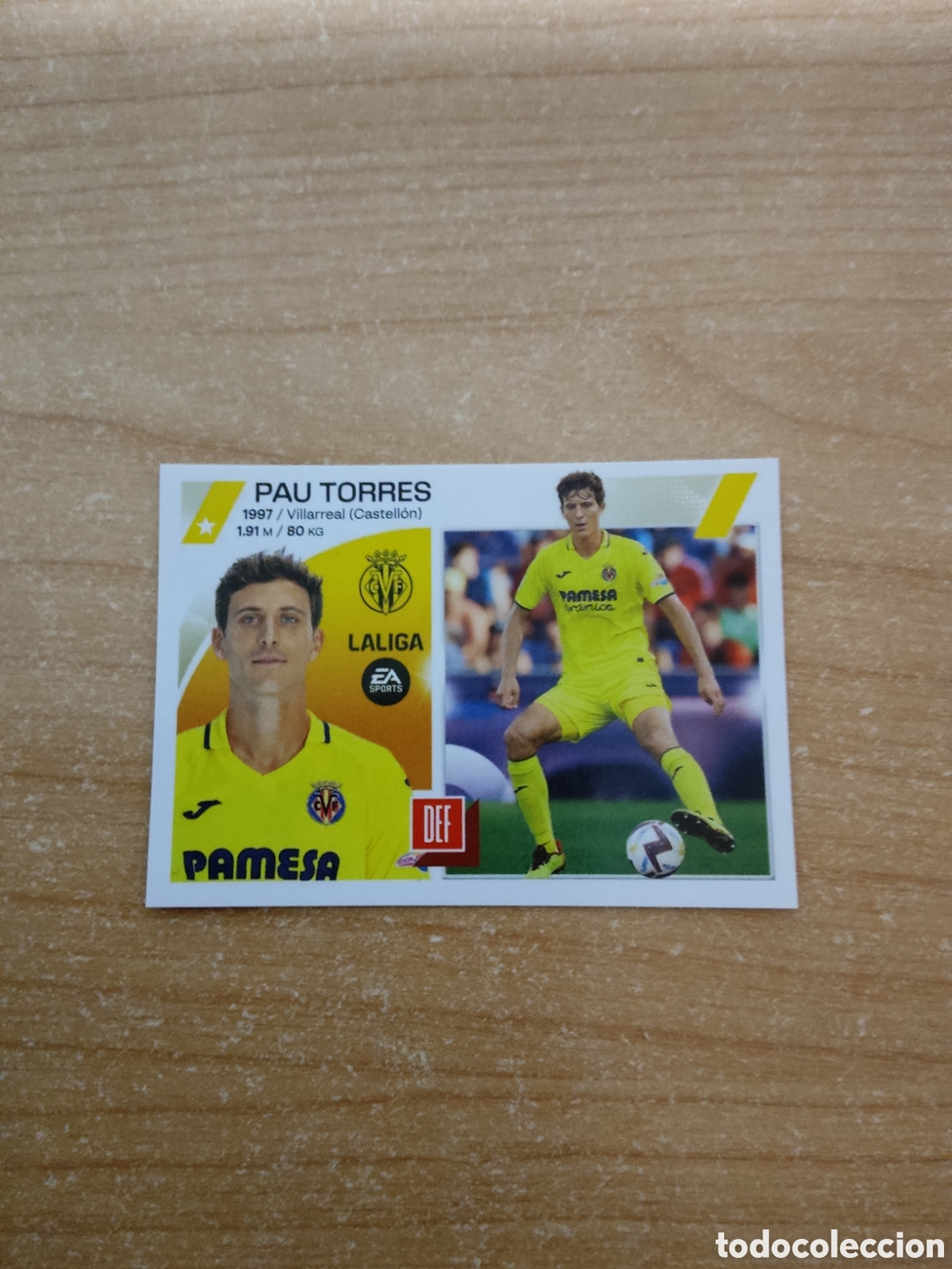 Cromos de f&uacute;tbol: 8 A PAU TORRES VILLARREAL LIGA ESTE 2023 2024