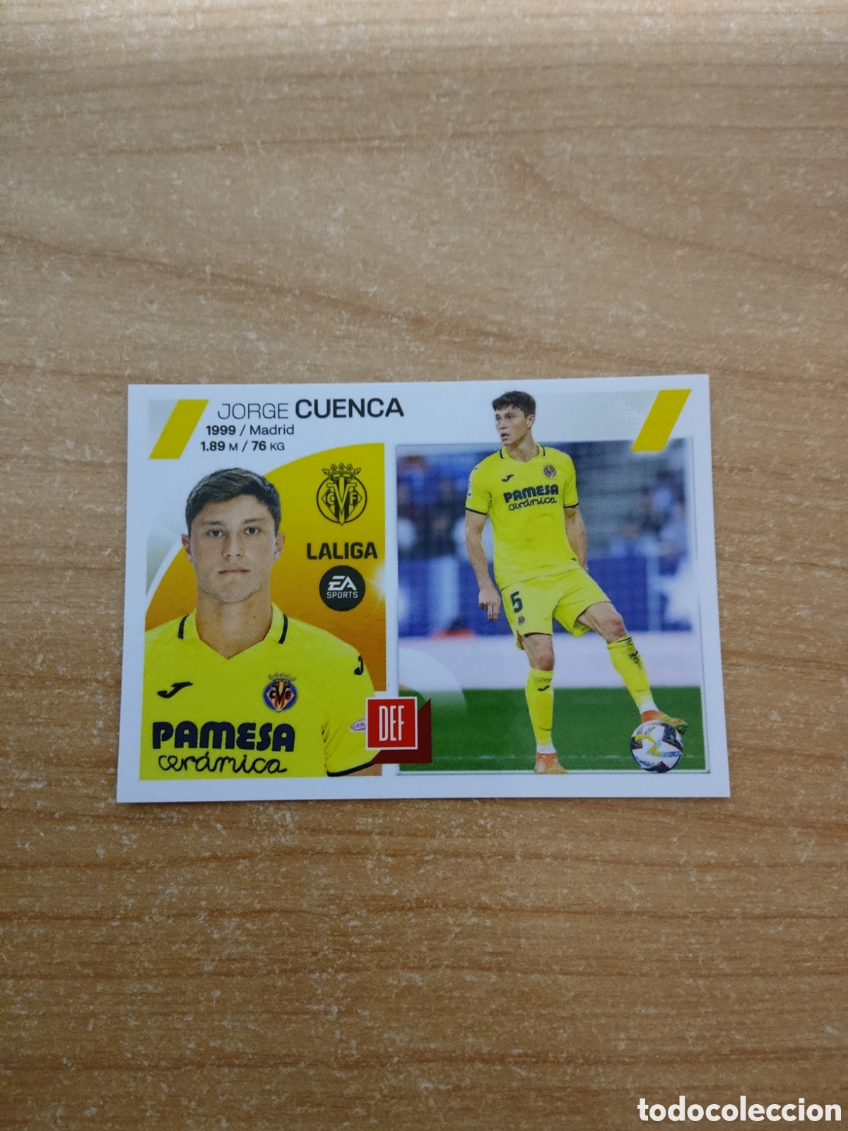 Cromos de f&uacute;tbol: 8 B JORGE CUENCA VILLARREAL LIGA ESTE 2023 2024