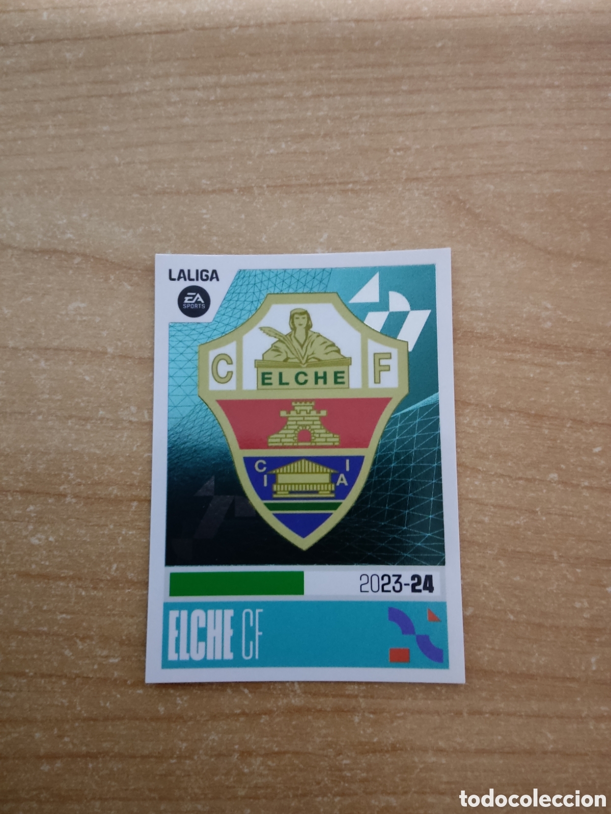 Cromos de f&uacute;tbol: 8 ESCUDO ELCHE LIGA ESTE 2023 2024