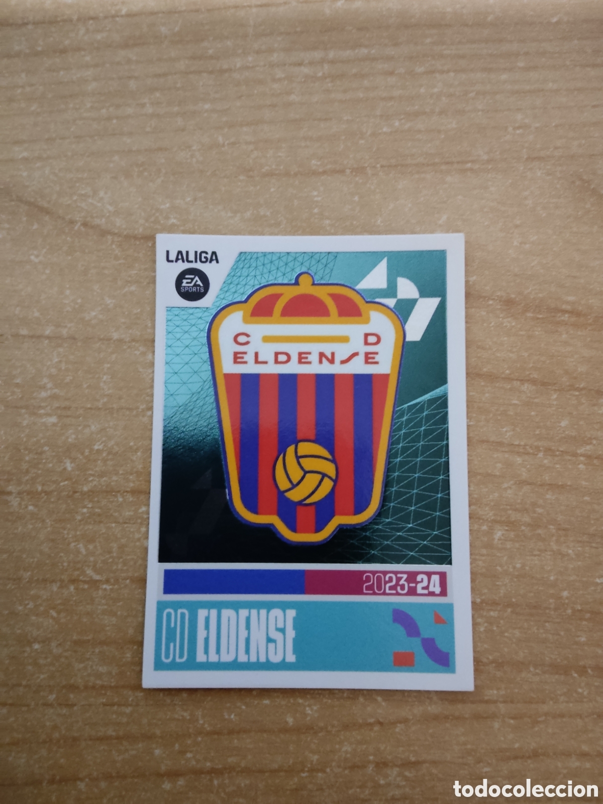 Cromos de f&uacute;tbol: 9 ESCUDO ELDENSE LIGA ESTE 2023 2024