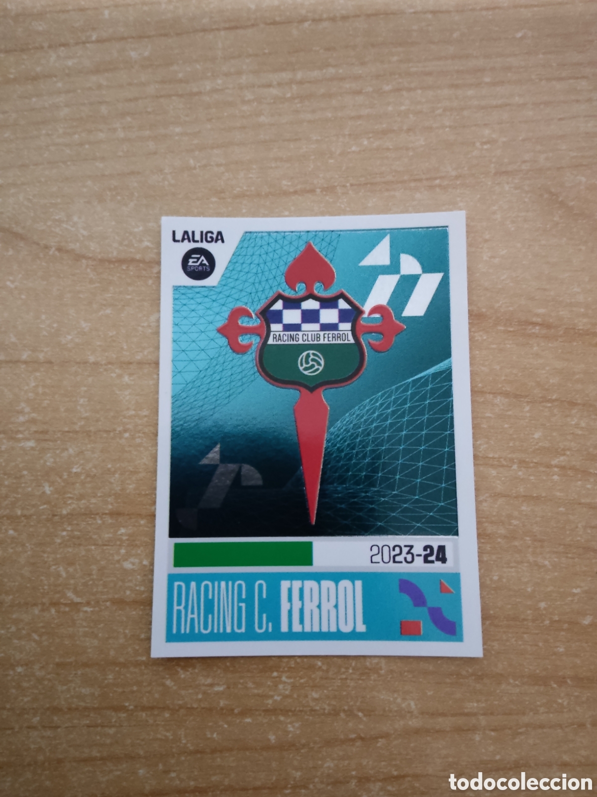 Cromos de f&uacute;tbol: 11 ESCUDO RACING FERROL LIGA ESTE 2023 2024
