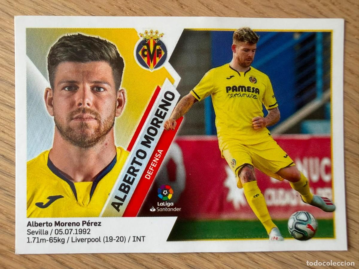 Cromos de f&uacute;tbol: FICHAJE 22 ALBERTO MORENO VILLARREAL 19 20 2019 2020 LIGA SANTANDER COLECCIONES ESTE SIN PEGAR