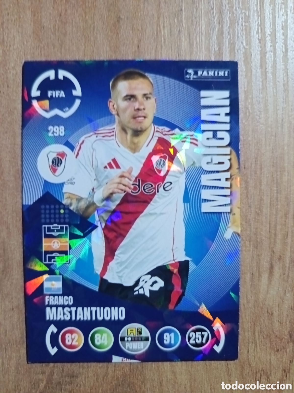 Cromos de f&uacute;tbol: 298 Mastantuono MUNDIAL DE CLUBES ADRENALYN 2025