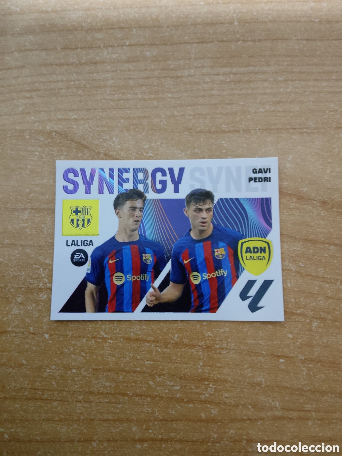 Cromos de f&uacute;tbol: 6 GAVI Y PEDRI BARCELONA ADN SYNERGY LIGA ESTE 2023 2024