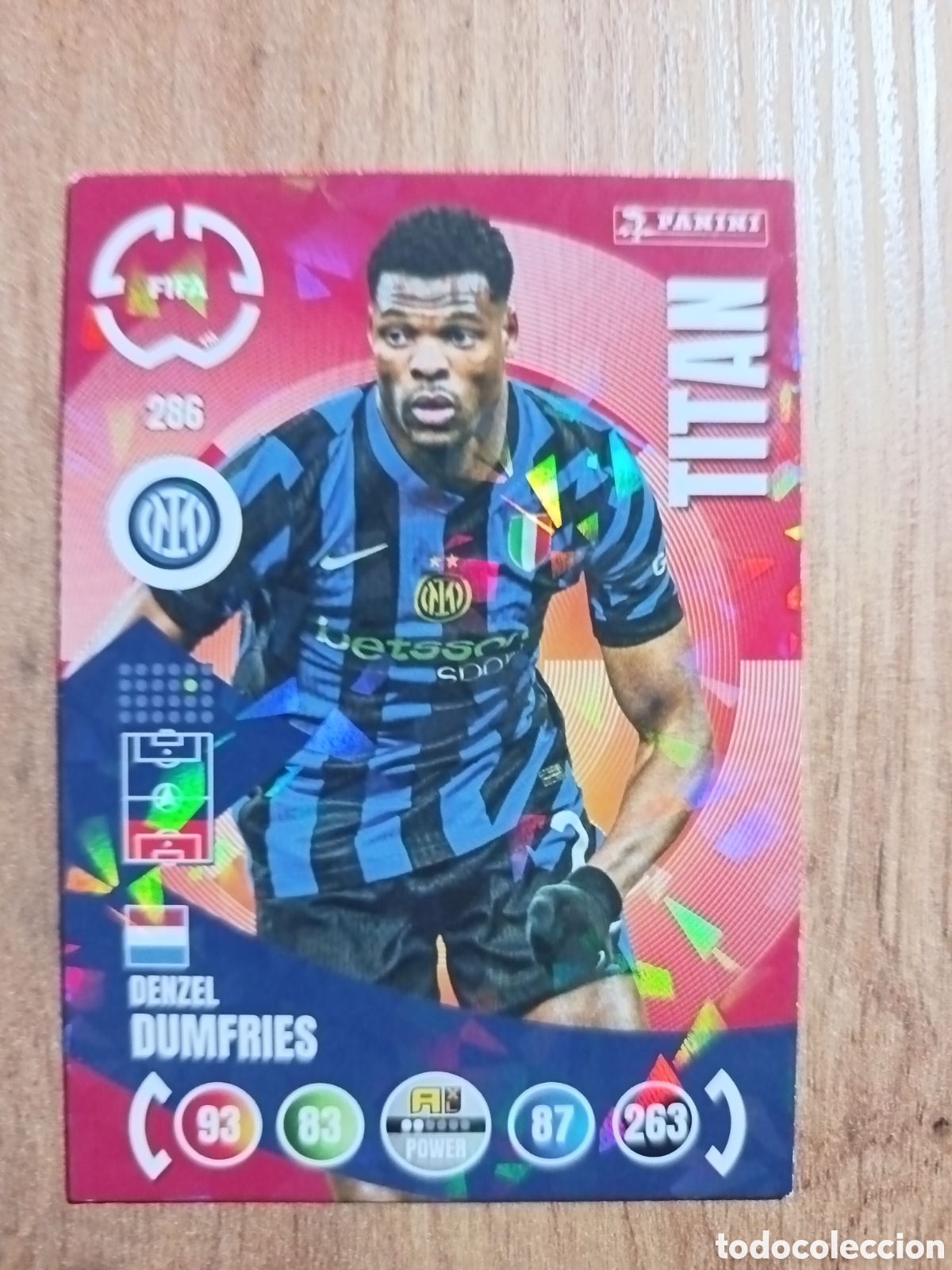 Cromos de f&uacute;tbol: 286 Dumfries MUNDIAL DE CLUBES ADRENALYN 2025