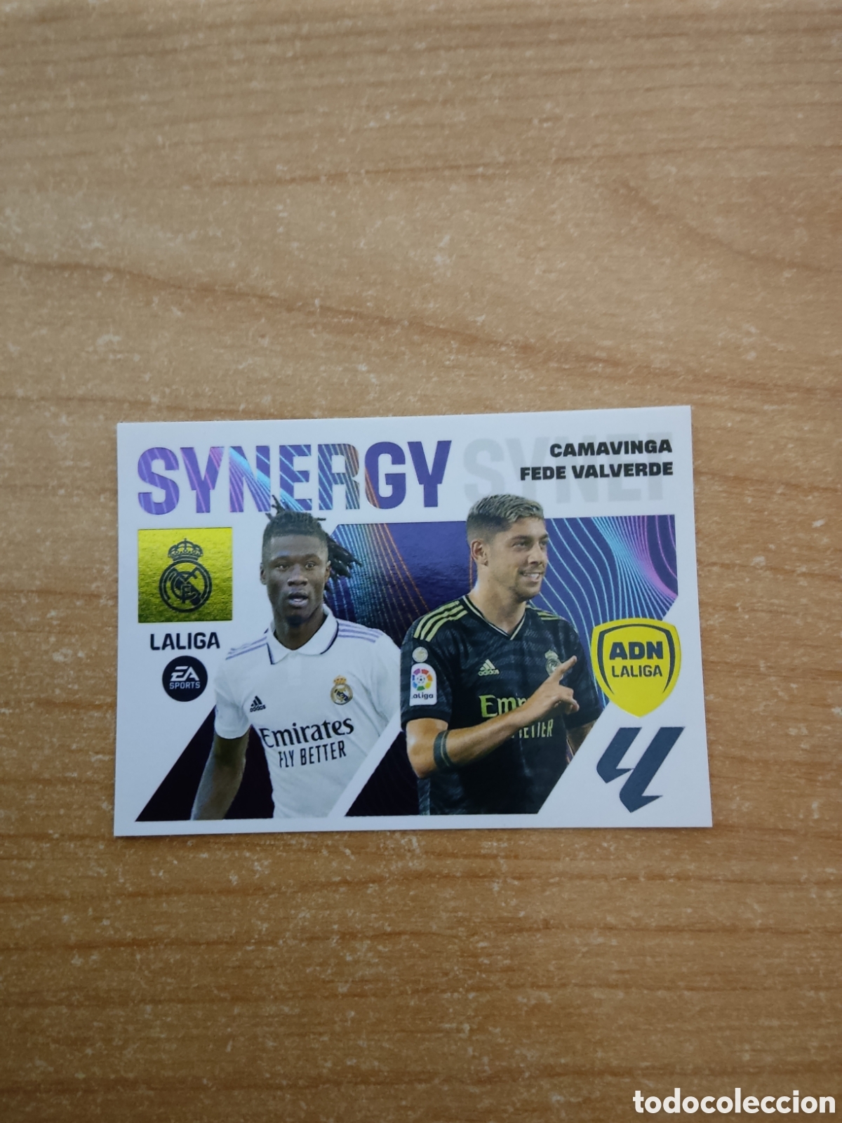 Football Stickers: 12 CAMAVINGA Y FEDE VALVERDE REAL MADRID ADN SYNERGY LIGA ESTE 2023 2024