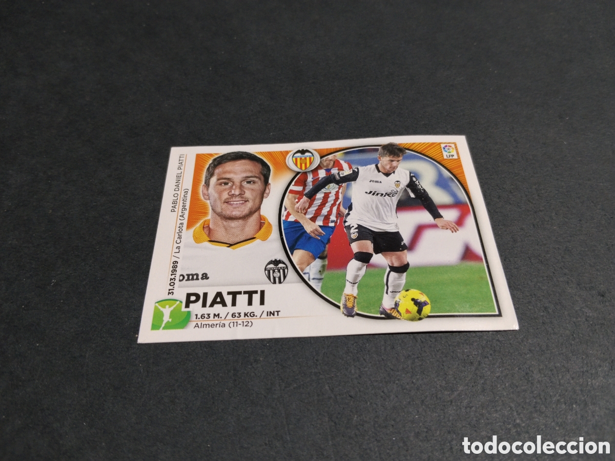 Cromos de f&uacute;tbol: Cromo futbol 2014-15 Piatti, Valencia