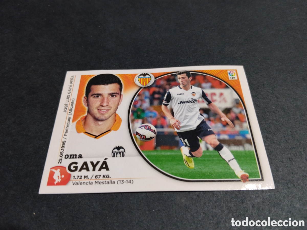 Cromos de f&uacute;tbol: Cromo futbol 2014-15 gaya, Valencia