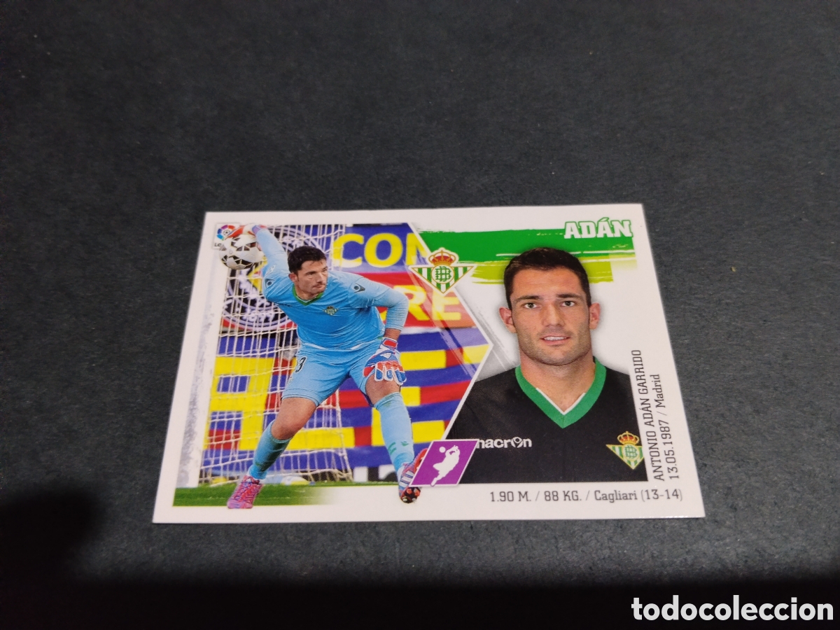 Cromos de f&uacute;tbol: Cromo futbol 2015-16 Adan, Betis