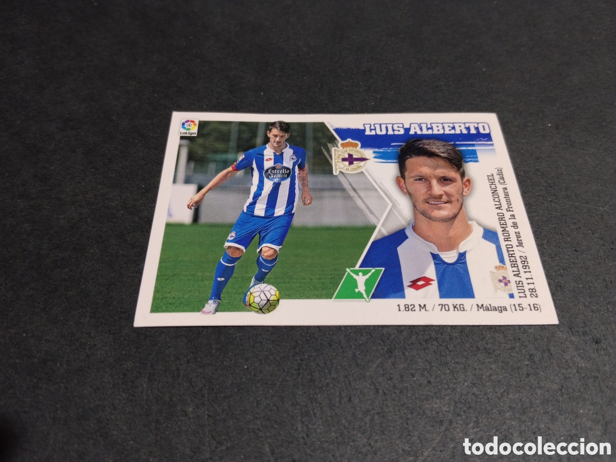 Cromos de f&uacute;tbol: Cromo futbol 2015-16 Luis Alberto, Deportivo de la Coru&ntilde;a