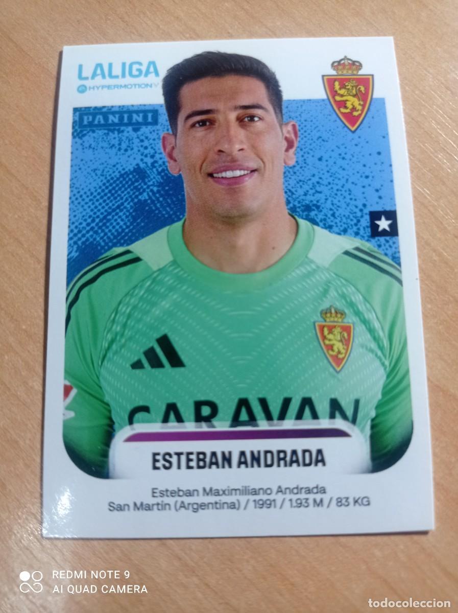 Cromos de f&uacute;tbol: 403 ESTEBAN ANDRADA DEL ZARAGOZA 2&ordf; DIVISION HYPERMOTION 25 26 PANINI 2025 2026 NUEVO