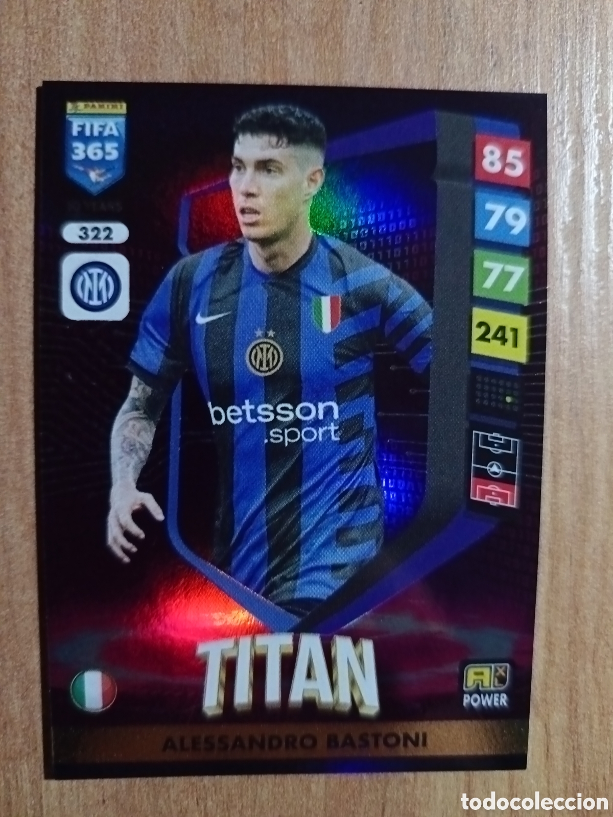 Cromos de f&uacute;tbol: 322 Bastoni ADRENALYN XL FIFA 365 2024 2025