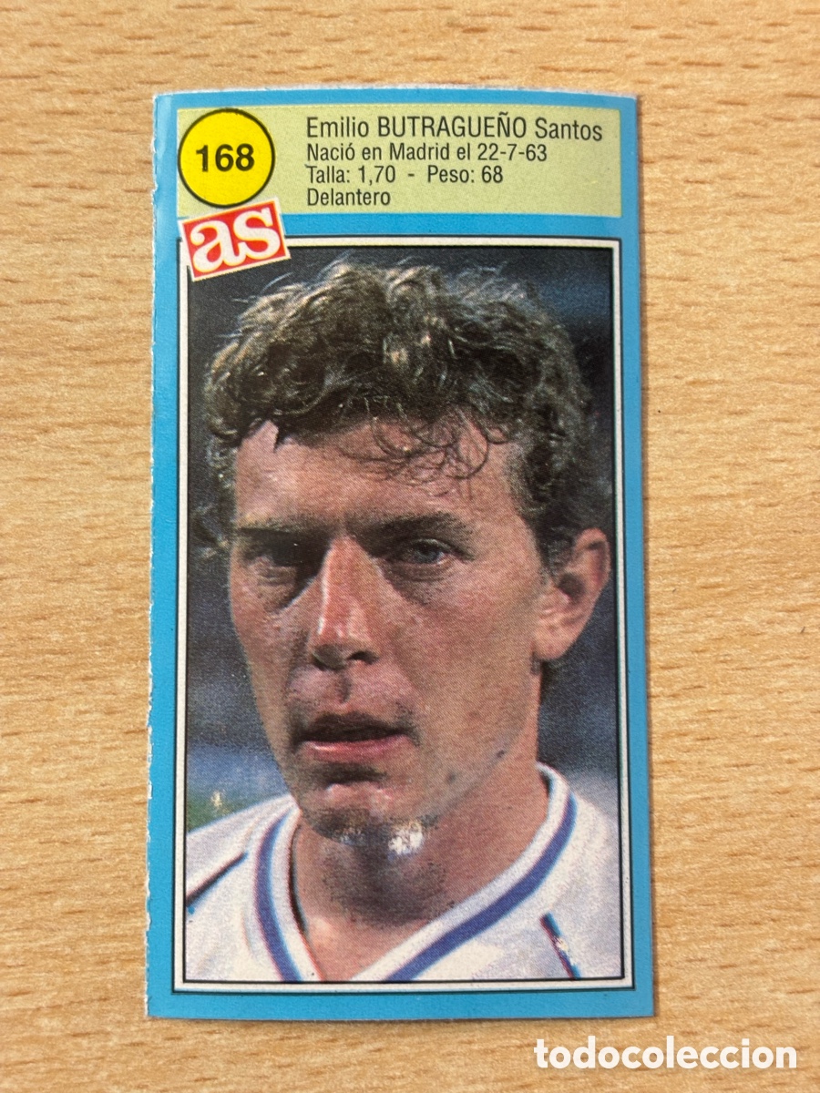 Cromos de Futebol: # 168 Butrague&ntilde;o Real Madrid Ases de la liga 90 91 sin pegar