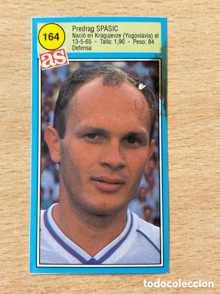 Cromos de f&uacute;tbol: # 164 Spasic Real Madrid Ases de la liga 90 91 sin pegar da&ntilde;ado ver fotos